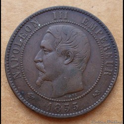 1855 - 10 centimes - ancre