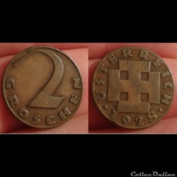 Autriche - 2 groschen 1928