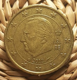Belgique - 50 cents 2012 - coin ébréché