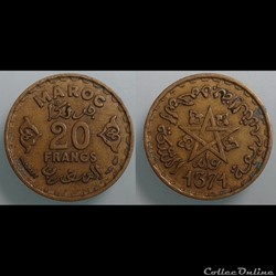 MAROC - 20 francs 1952