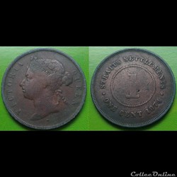 Malaisie - 1 cent 1874 H