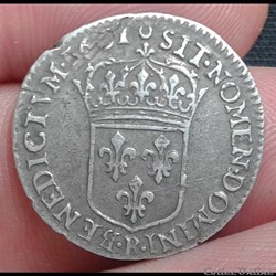 1661 - douzième d'écu au buste juvénile