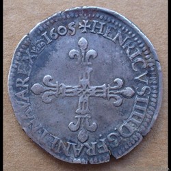 1605 - Henri IV - Quart d'écu