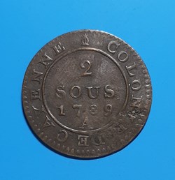 1789 A - 2 sous de Cayenne