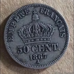 1867 A - 50 centimes