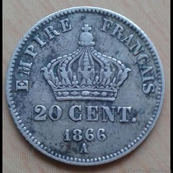 1866 A - 20 centimes