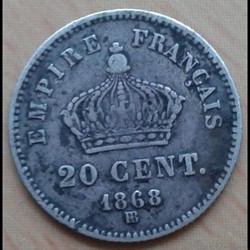 1868 BB - 20 centimes