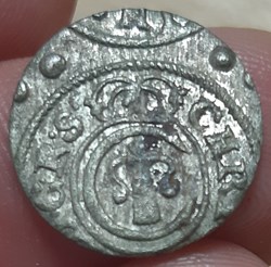 Suède - 1 denier 1647 – Reine Christine