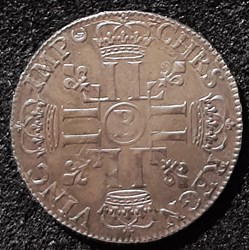 1691 B - 1/2 écu aux 8L