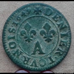 1649 A - denier de france - Louis XIV