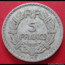 1946 B - 5 francs - ALU