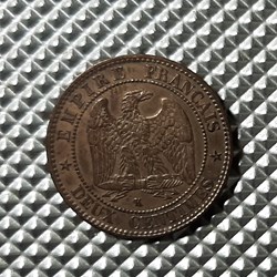 1855 K - 2 centimes - chien