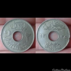 Egypte - 2 milliemes 1916