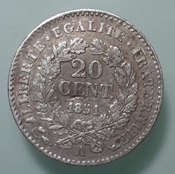 1851 A - 20 centimes
