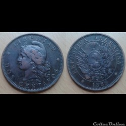 Argentine - 2 centavos 1889