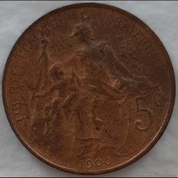 1900 - 5 centimes