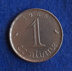 1966 - 1 centime