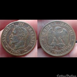 1862 K - 2 centimes