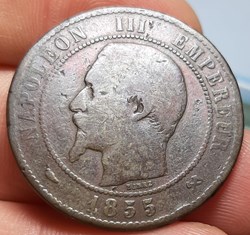 1855 - 10 centimes - levrette