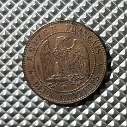 1855 K - 2 centimes - ancre