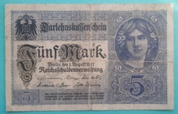 Allemagne -5 mark 1917