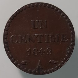 1849 A - 1 centime