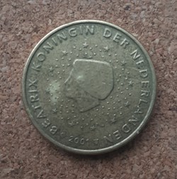 Pays-Bas - 50 centimes 2001 - surplus métal