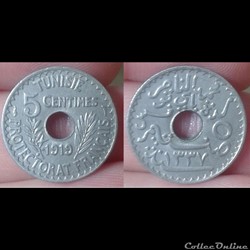 Tunisie - 5 centimes 1919
