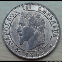 1862 K - 1 centime