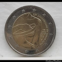 France - 2017 - 2€ 25 ans Ruban Rose
