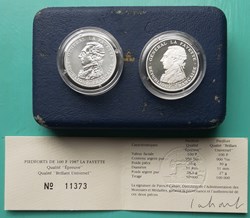 1987 - Duo PIEDFORT 100 francs Lafayette