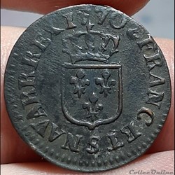 1770 S - Liard à la vieille tête - Louis XV
