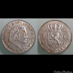 PAYS-BAS - 1 gulden 1956