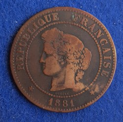 1881 A - 5 centimes