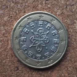 Portugal – 1 euro 2002 – insert décalé