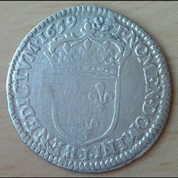 1659 I - 1/12ème écu - Louis XIV