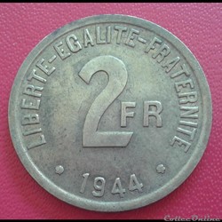 1944 - 2 francs