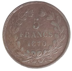 1870 K - 5 francs
