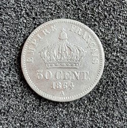1864 A - 50 centimes