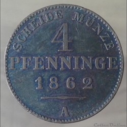 Allemagne - Prusse - 4 pfenninge 1862 A