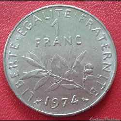 1974 - 1 franc