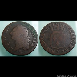 1791 T - Sol à l'écu - Louis XVI