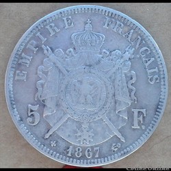 1867 BB - 5 Francs
