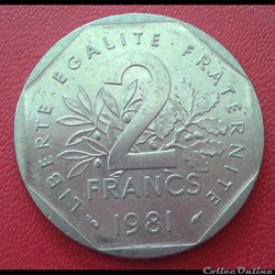 1981 - 2 francs