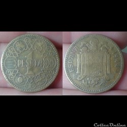 Espagne - 1 peseta 1944