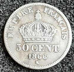 1866 K - 50 centimes