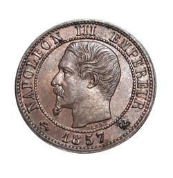 1857 - 1 centime
