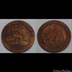 Espagne - 5 centimes 1870