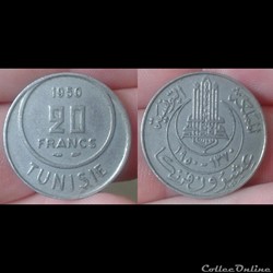 Tunisie - 20 francs 1950