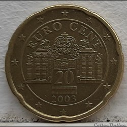 Autriche - 2003 - 20 cents